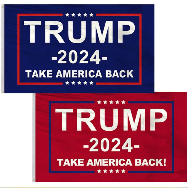 Trump Rally Truck Flag Take America Back 2024 Blue