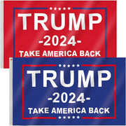 Free Trump 2024 Take America Back Flags Red and Blue (2-pack) | Fast Shipping