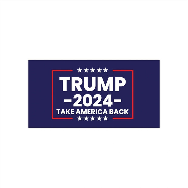 Trump Rally 2024 Take America Back Bumper Sticker BLUE