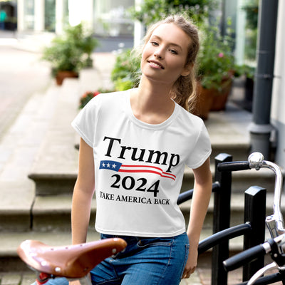 Trump 2024 Take America Back Women's Crop Top