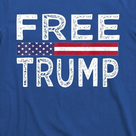 Free Trump T-shirt Blue 2024