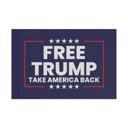 Free Trump Rally Truck and House Flag Take America Back 2024 Blue