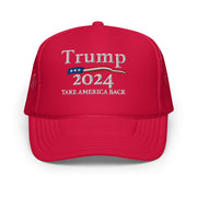 Trump 2024 Trucker Cap - Red 'Take America Back' Rally Hat