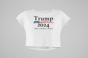 White Trump 2024 Rally Women Crop Top