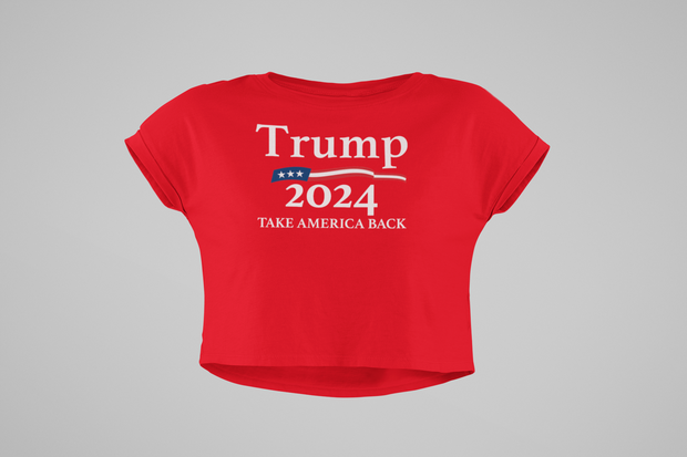 Trump 2024 Rally Women Red Crop Top