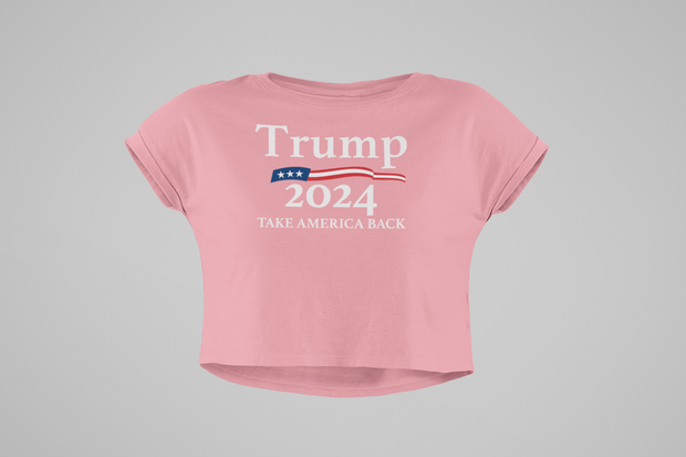 Pink Trump 2024 Rally Women Crop Top