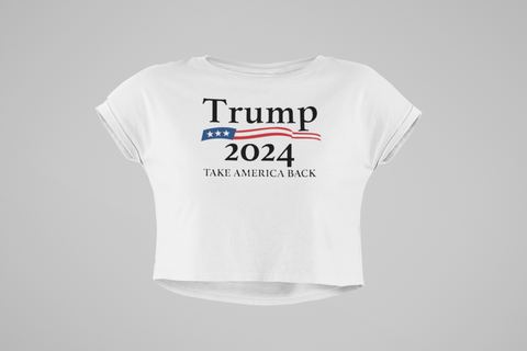 White Trump 2024 Rally Women Crop Top