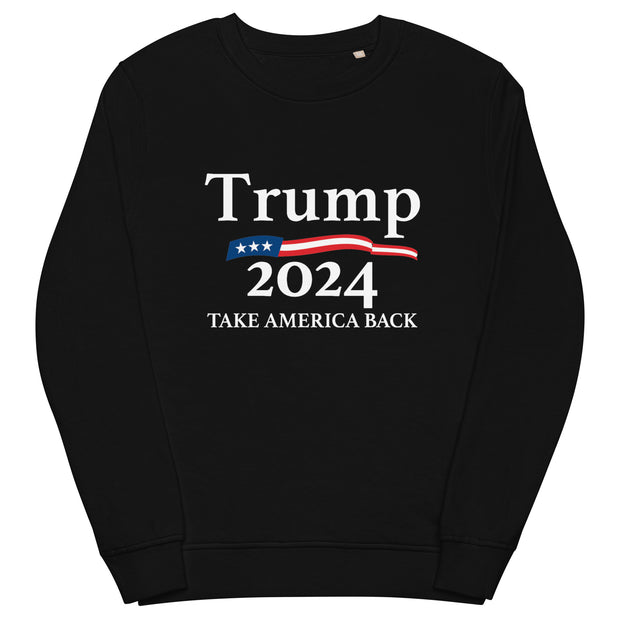 Trump 2024 Take America Back Patriotic Sweatshirt with USA Flag