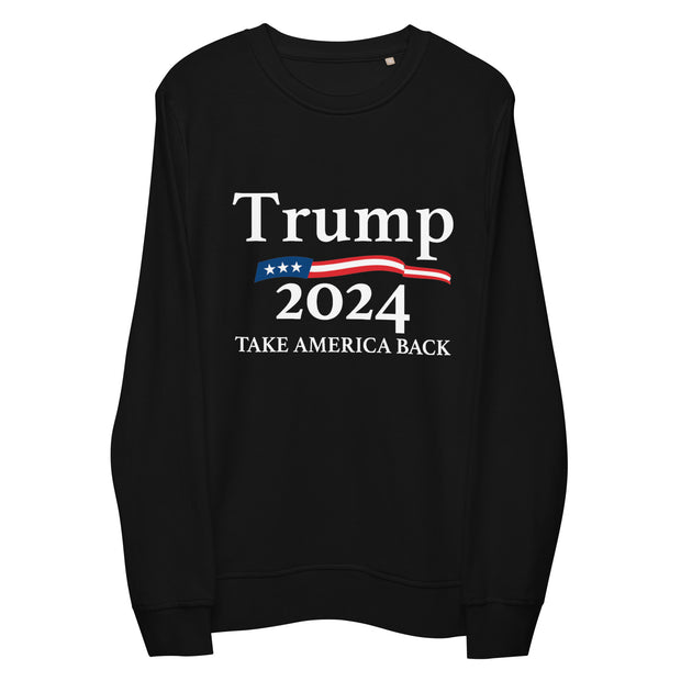 Trump 2024 Take America Back Patriotic Sweatshirt with USA Flag