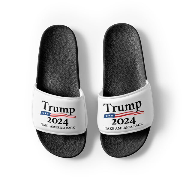Stride with Pride - Trump 2024 Take America Back Womens Flip Flop Slides