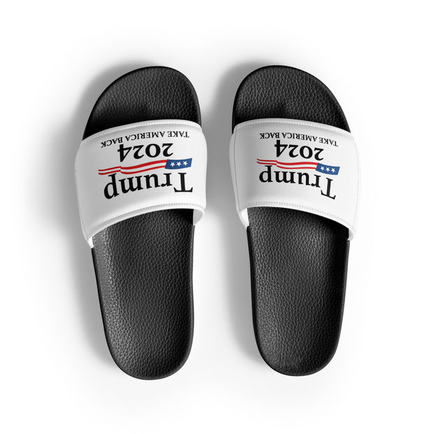 Stride with Pride - Trump 2024 Take America Back Womens Flip Flop Slides