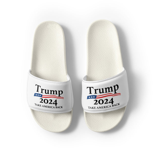 Stride with Pride - Trump 2024 Take America Back Womens Flip Flop Slides