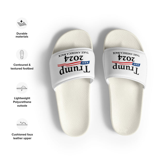 Stride with Pride - Trump 2024 Take America Back Womens Flip Flop Slides