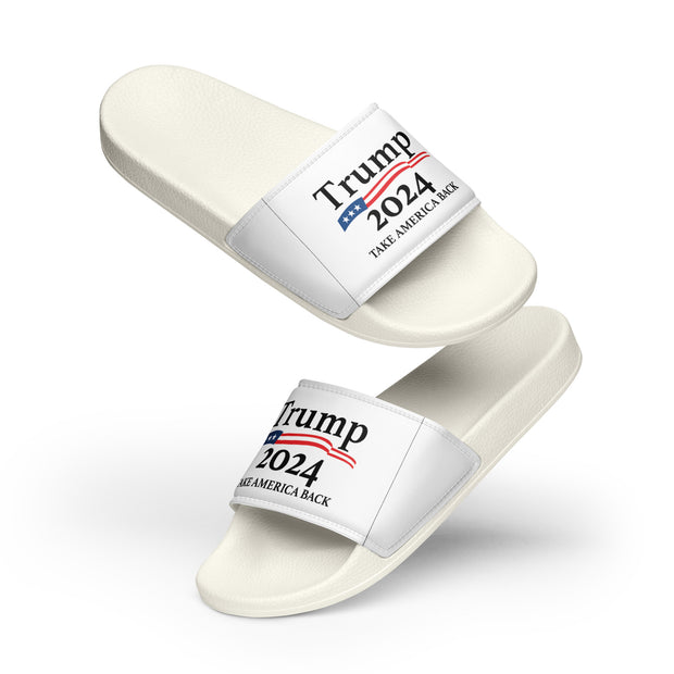 Stride with Pride - Trump 2024 Take America Back Womens Flip Flop Slides